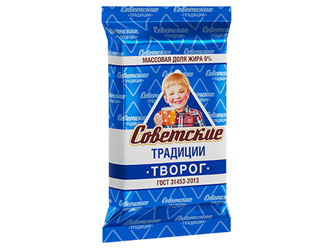Творог «Советские традиции». Массовая доля жира 9%